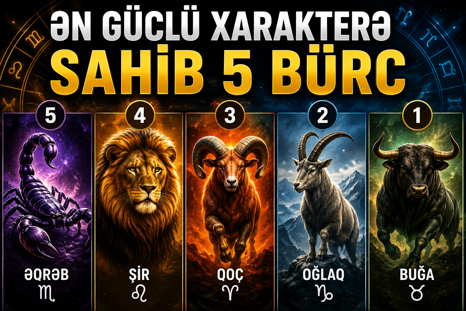 Ən Güclü Xarakterə Sahib 5 Bürc